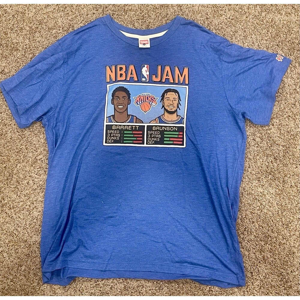Homage NBA Jam Knicks Barrett Brunson T-Shirt XXL #1016